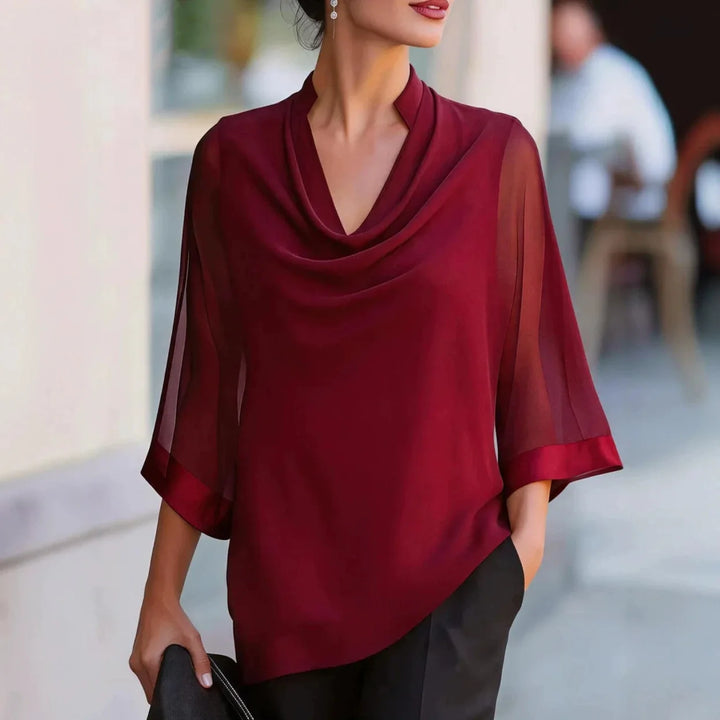 Jessica Draped Chiffon Blouse