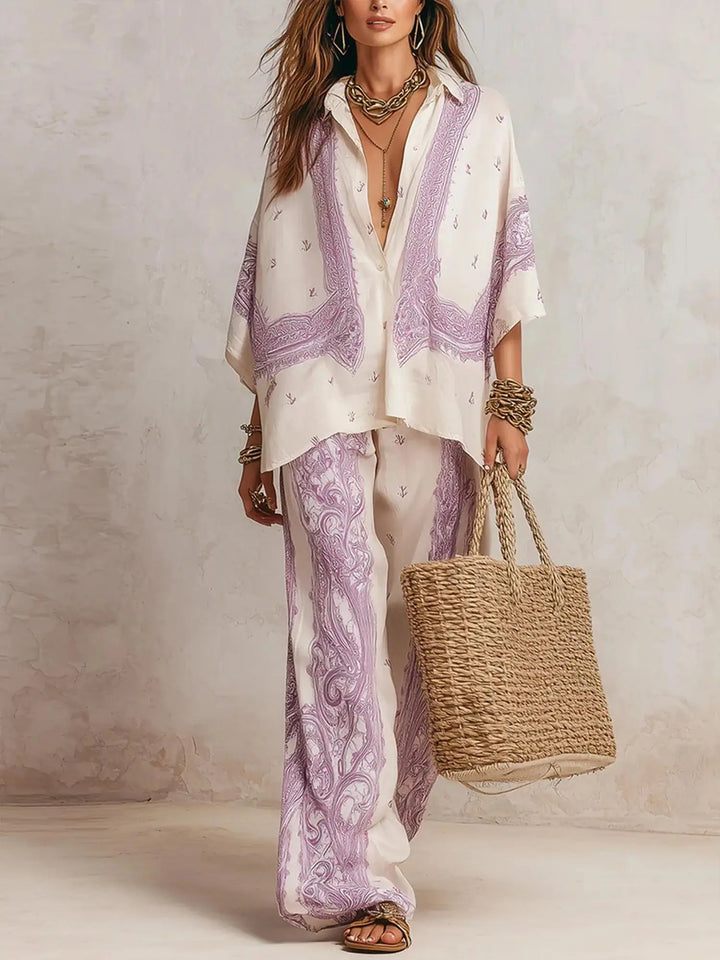 Ilaria Elegant Wide Leg Matching Set