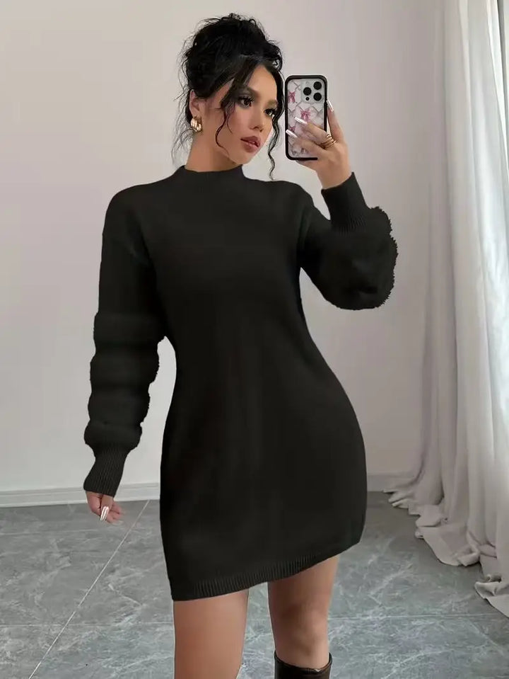 Corinne Mock Neck Sweater Dress