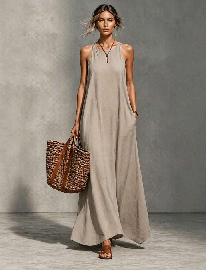 Gianna Halter Neck Casual Maxi Dress