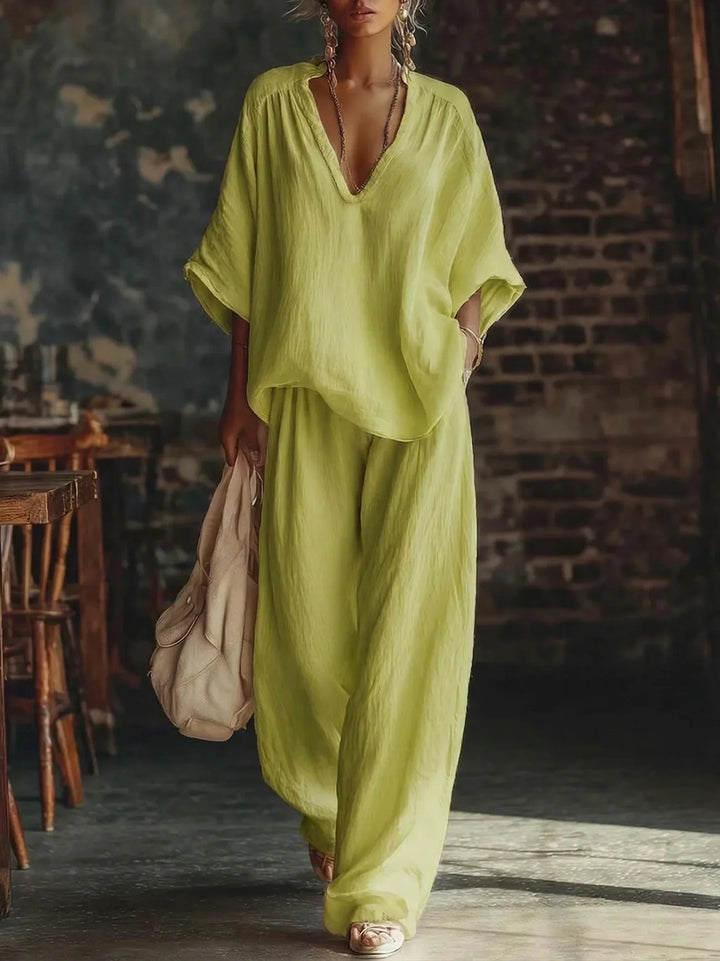 Danae Relaxed Wide Leg Pant Set