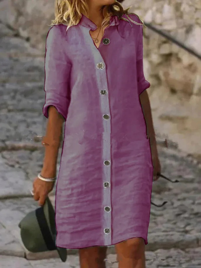 Elodie Button Front Mini Dress