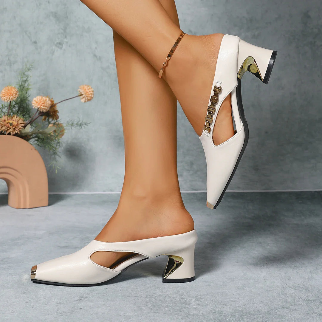 Nadia Slip On Heeled Sandals