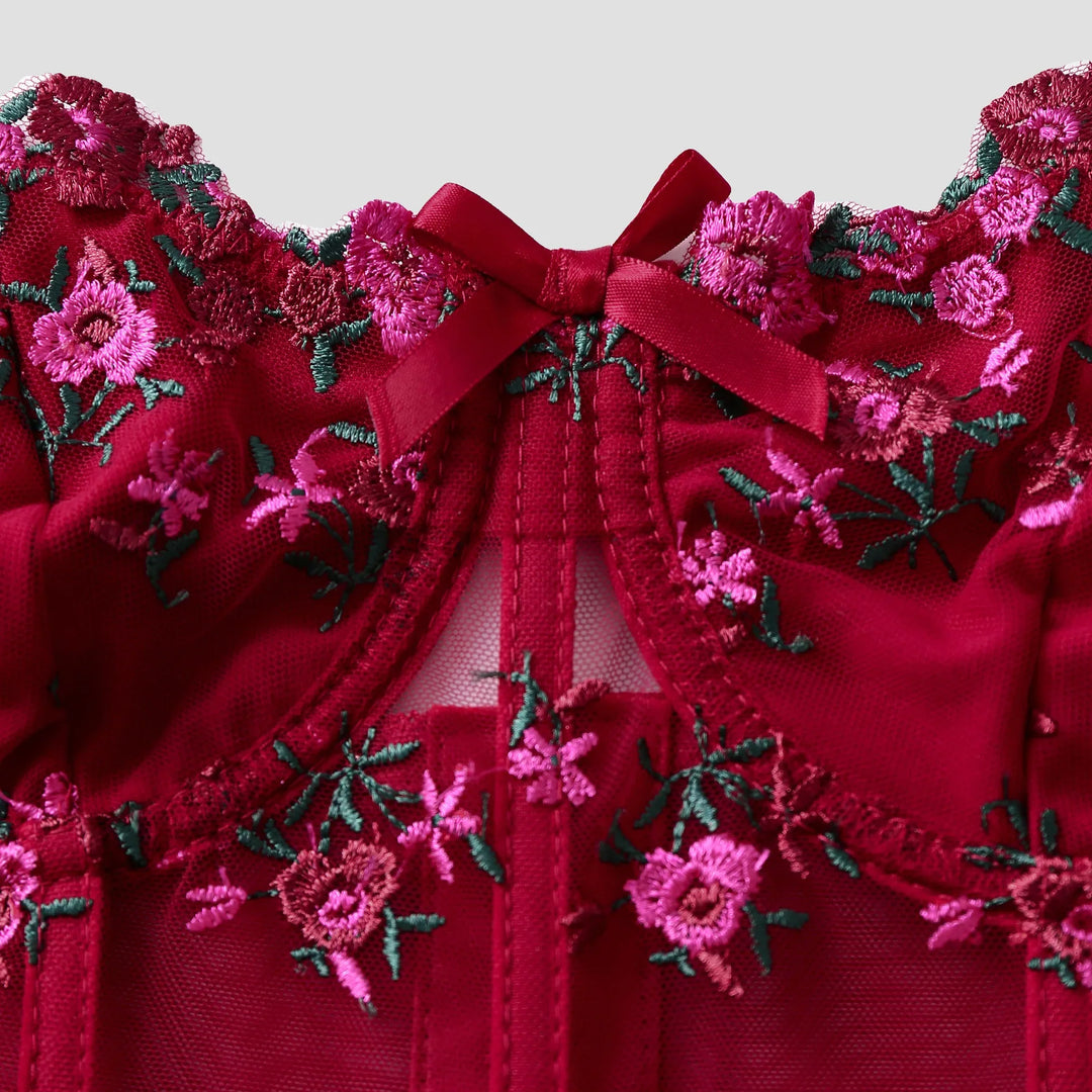 Sofie Floral Embroidered Corset Top