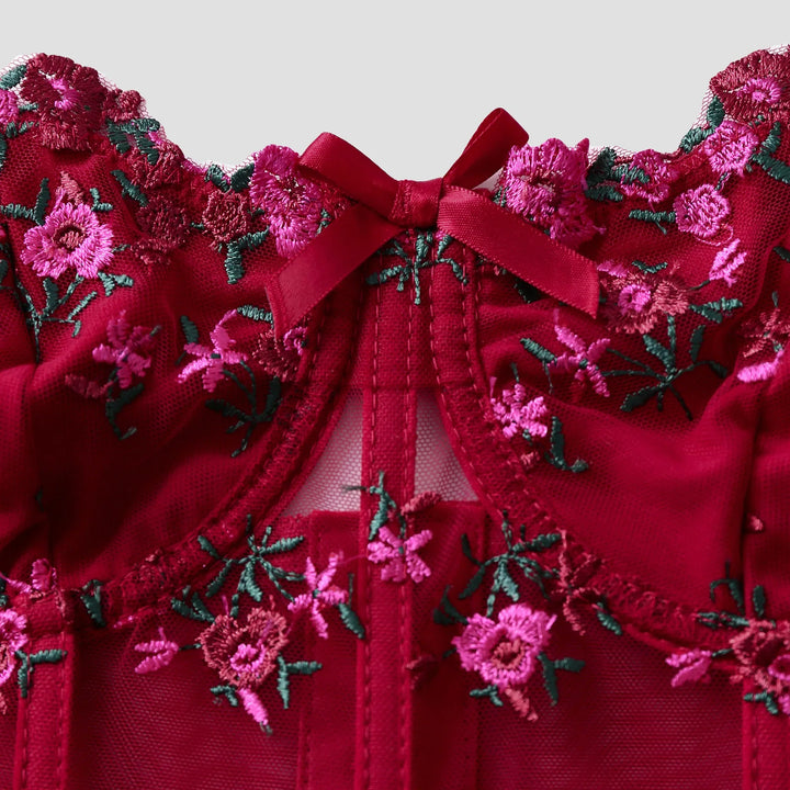 Sofie Floral Embroidered Corset Top