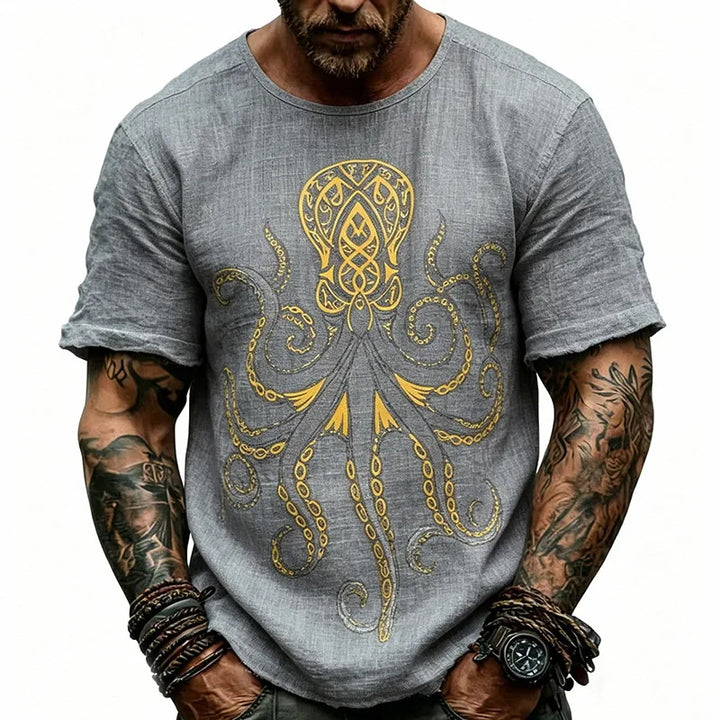 William Octopus Print T Shirt