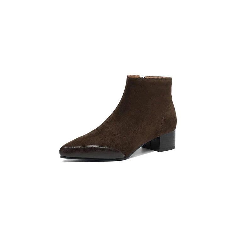 Hortense Side Zip Suede Boots