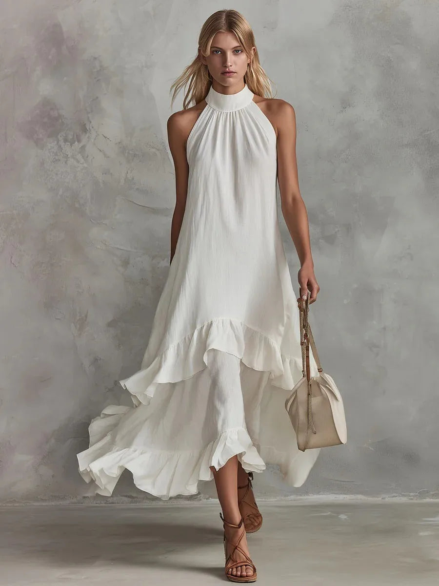 Ramona Elegant Ruffle Wedding Guest Dress