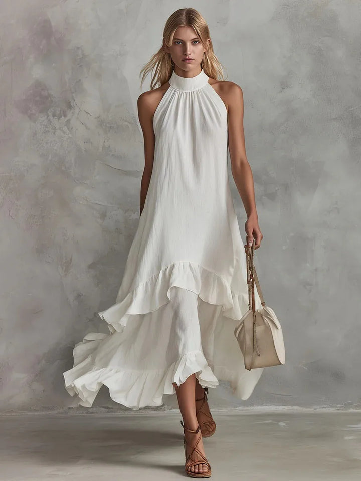 Ramona Elegant Ruffle Wedding Guest Dress