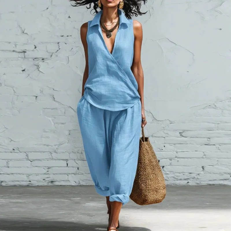 Cornelia Summer Linen Matching Set