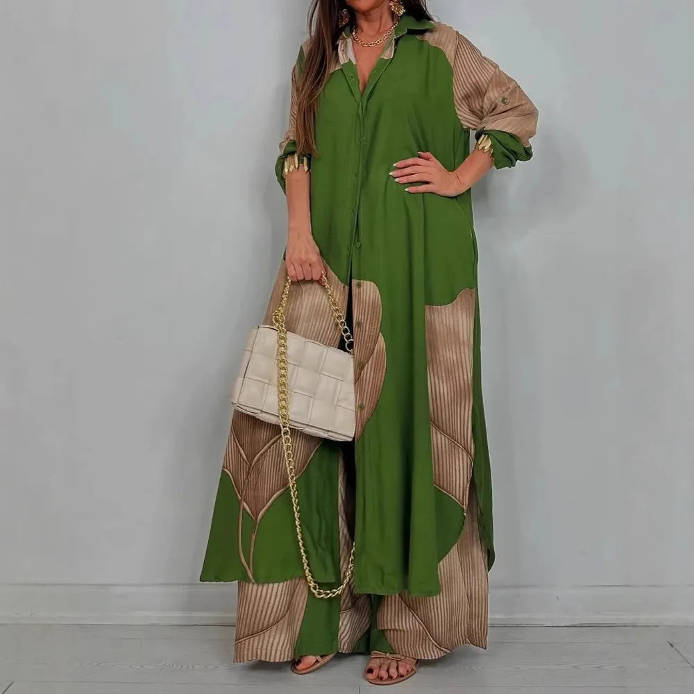 Orelia Long Sleeve Boho Matching Set