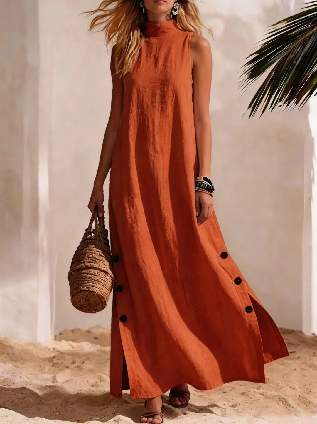 Isalina Flowing Beach Maxi Dress