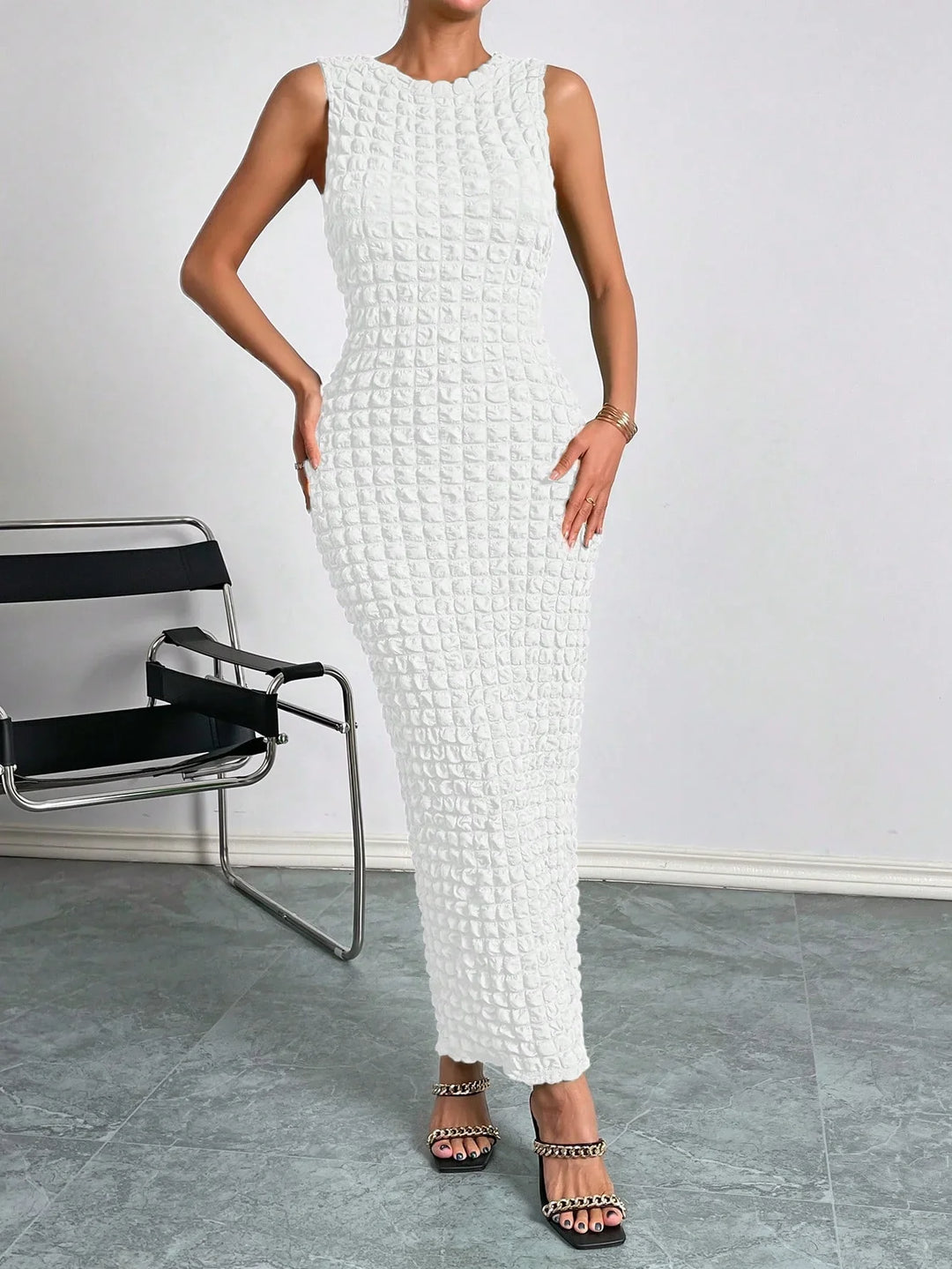 Sansa Textured Sleeveless Maxi Dress