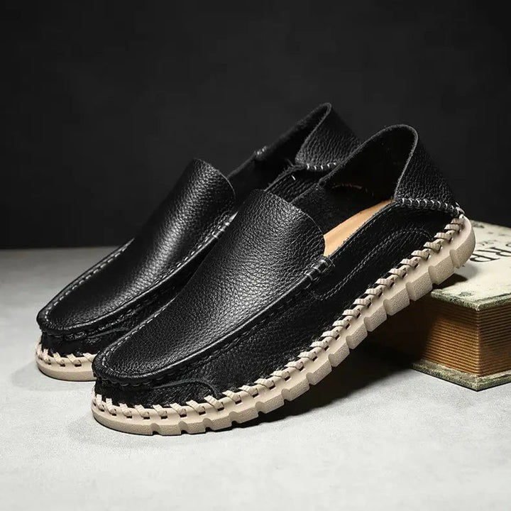 Dylan Leather Slip On Moccasins