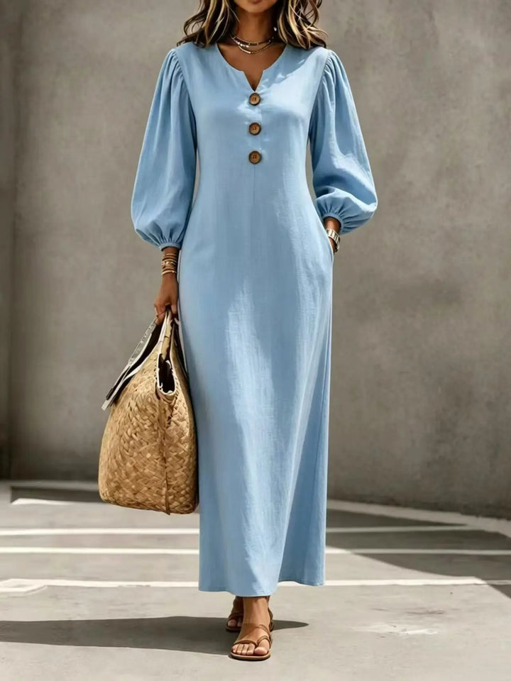 Orlinda Button Front Maxi Dress