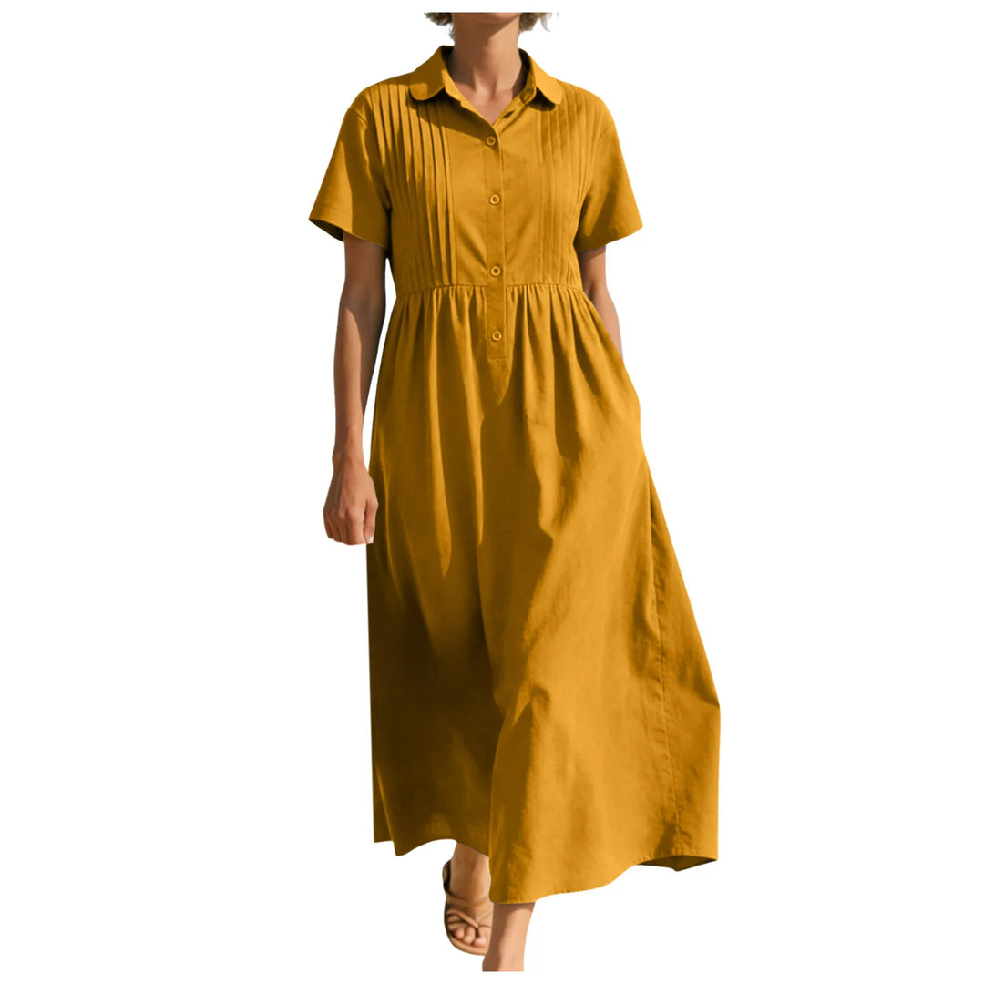 Stella Button Front Midi Dress
