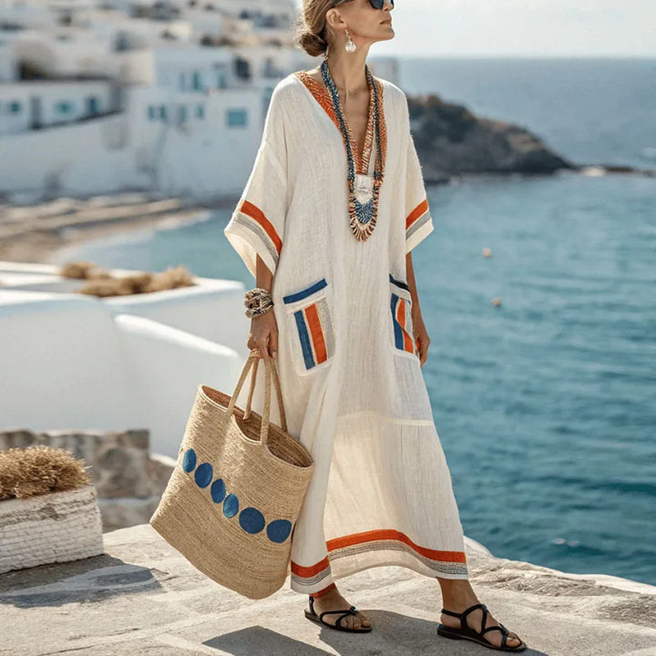 Gracia Airy V Neck Maxi Sundress