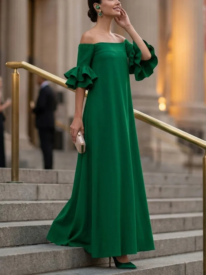 Solana Off Shoulder Ruffle Maxi Dress