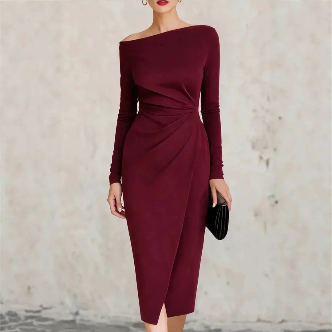 Bianca Twisted Waist Midi Dress
