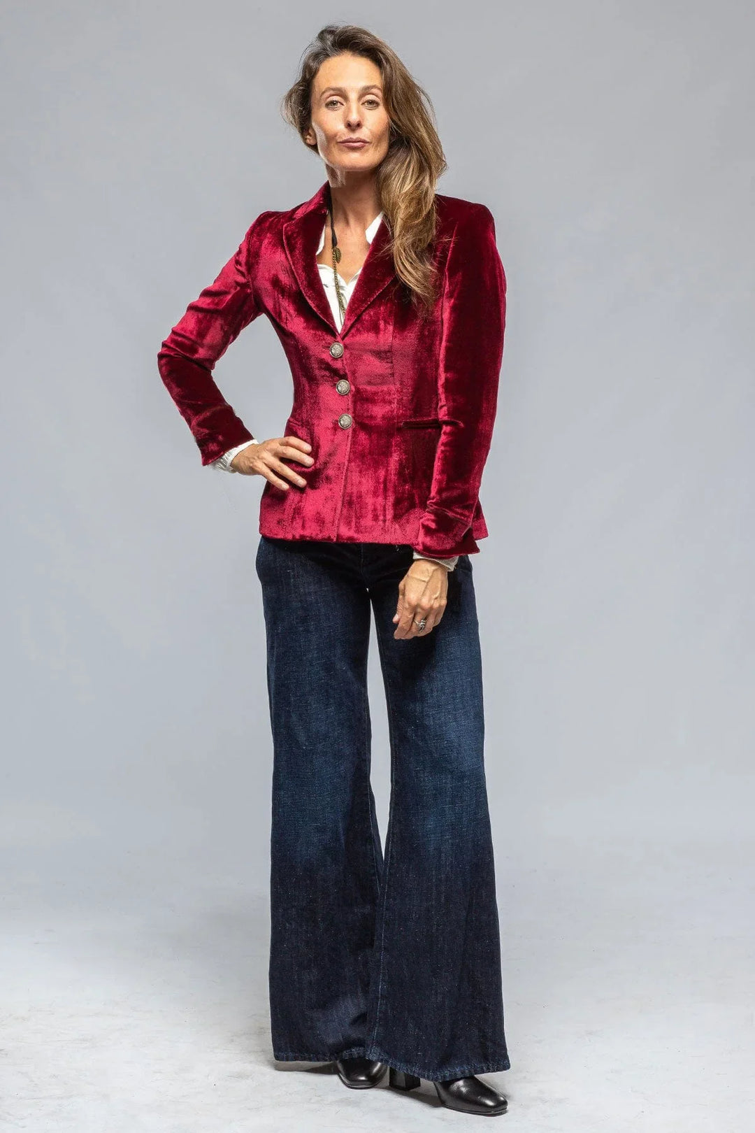 Marlena Tailored Velvet Blazer