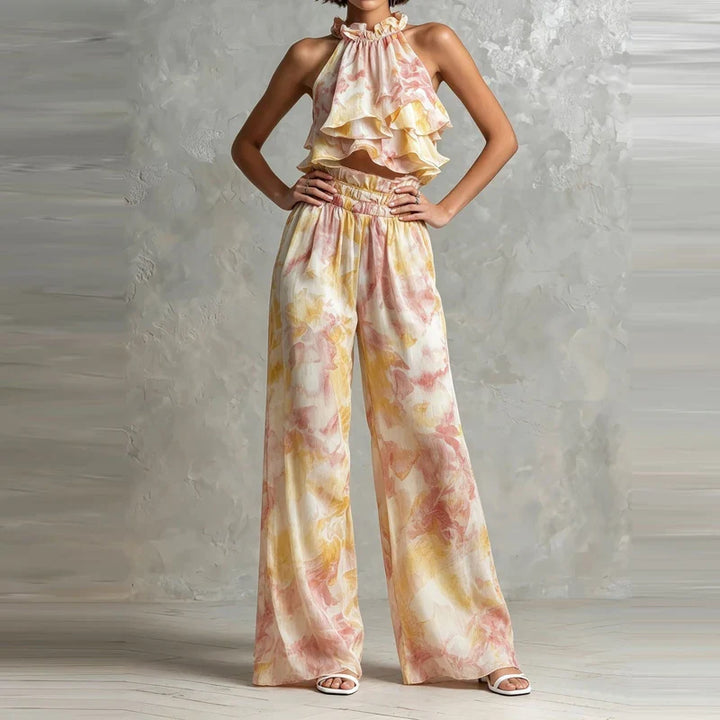 Amaya Ruffle Halter Co-Ord Set