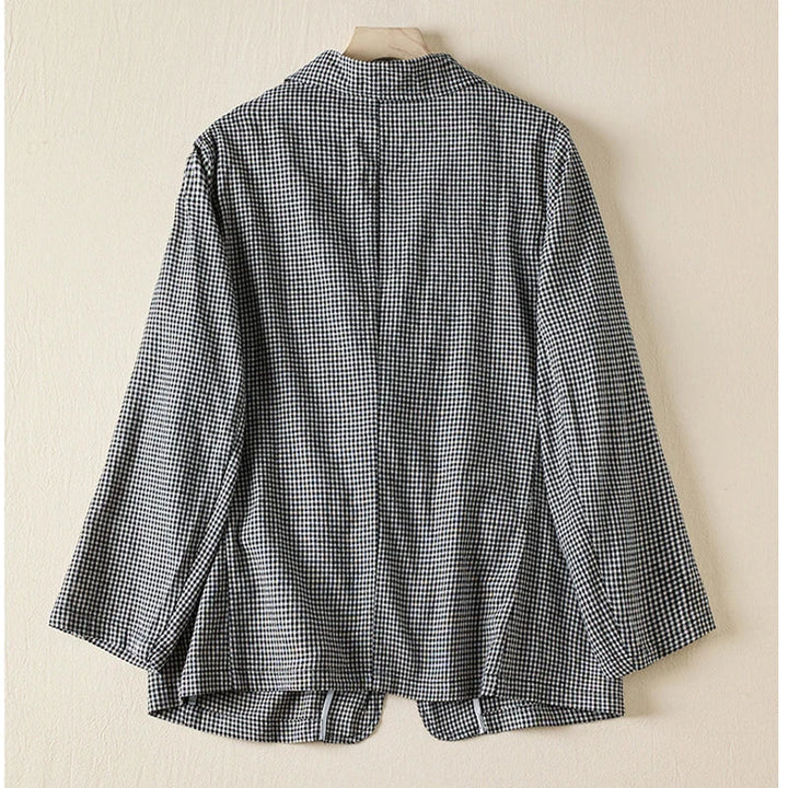 Nayeli Elegant Plaid Blazer