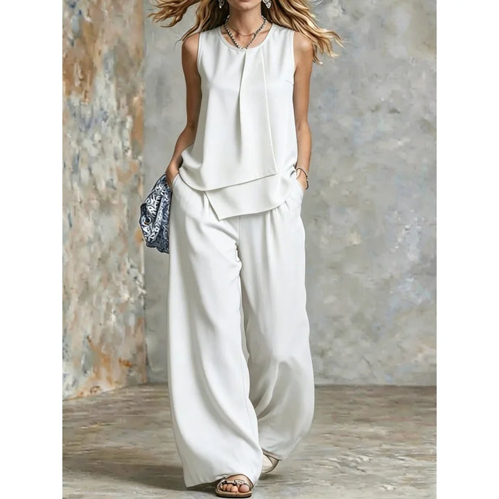 Alvenna Relaxed Fit Sleeveless Two Piece Set