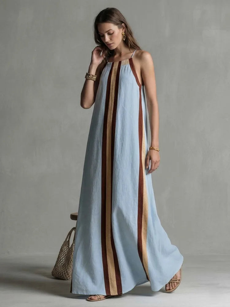 Sidonie Contrast Stripe Maxi Dress