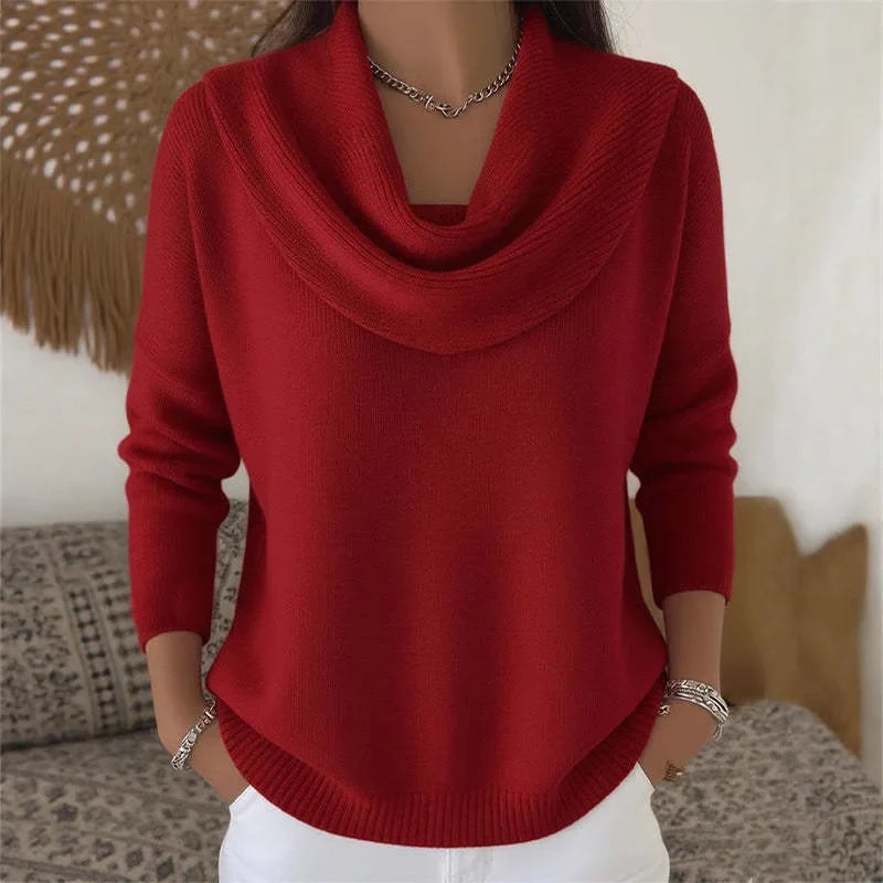 Emely Cowl Neck Knit Sweater