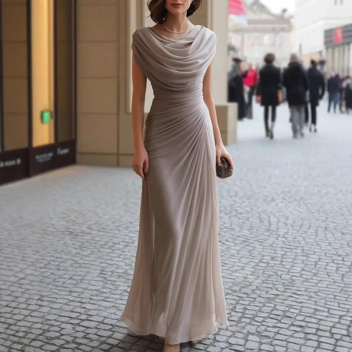 Mitchell Draped Cowl Neck Maxi Dress
