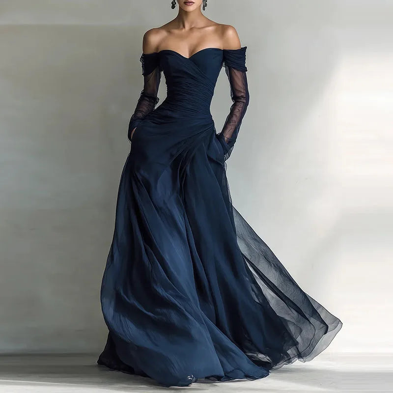 Sierra Off Shoulder Wedding Guest Dress