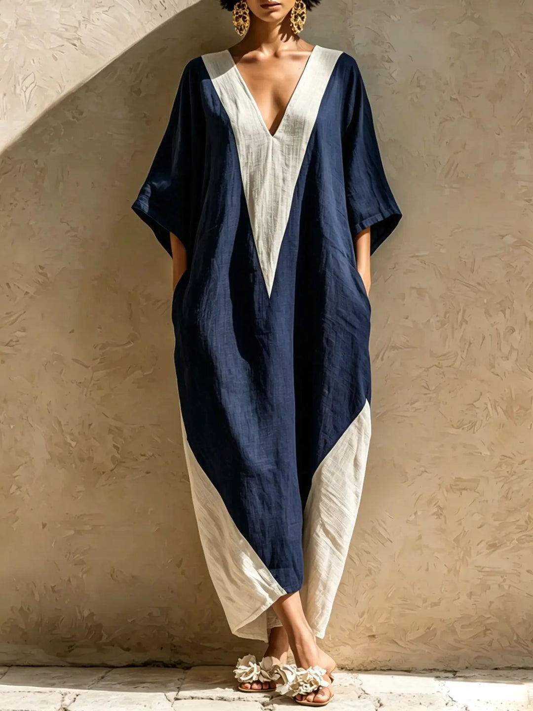 Hailey Bohemian Linen Maxi Dress
