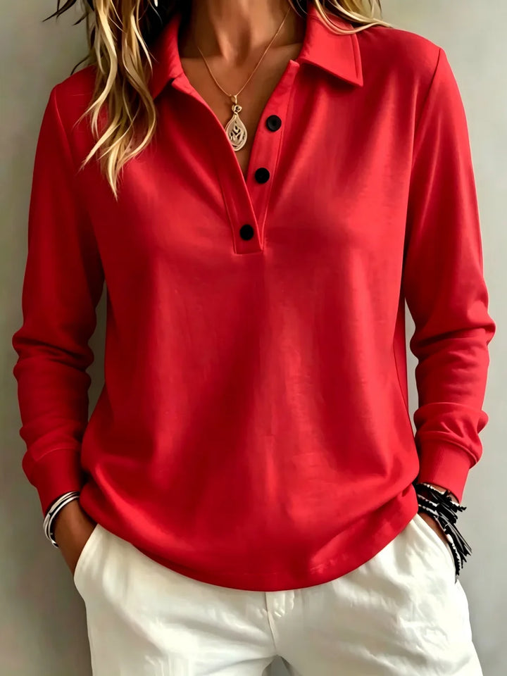 Marlowe Button Placket Polo Top