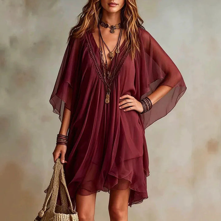 Maisy Lace Trim Mini Dress