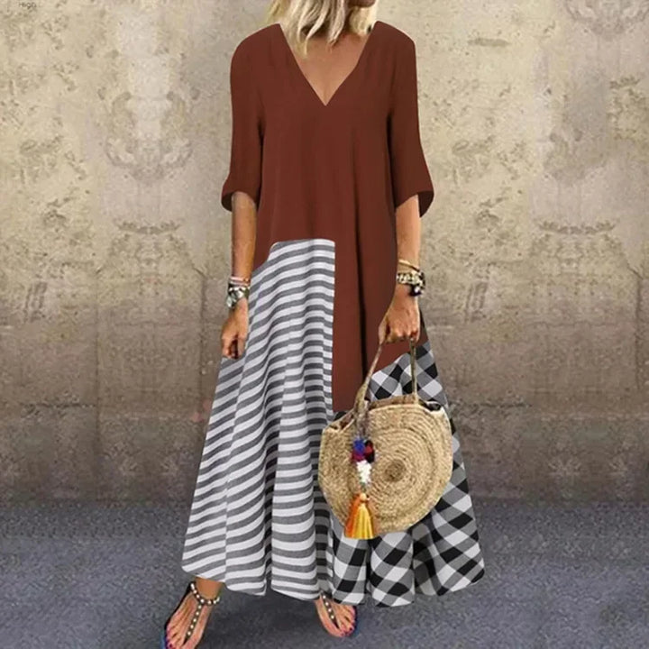 Ariella Color Block Maxi Dress