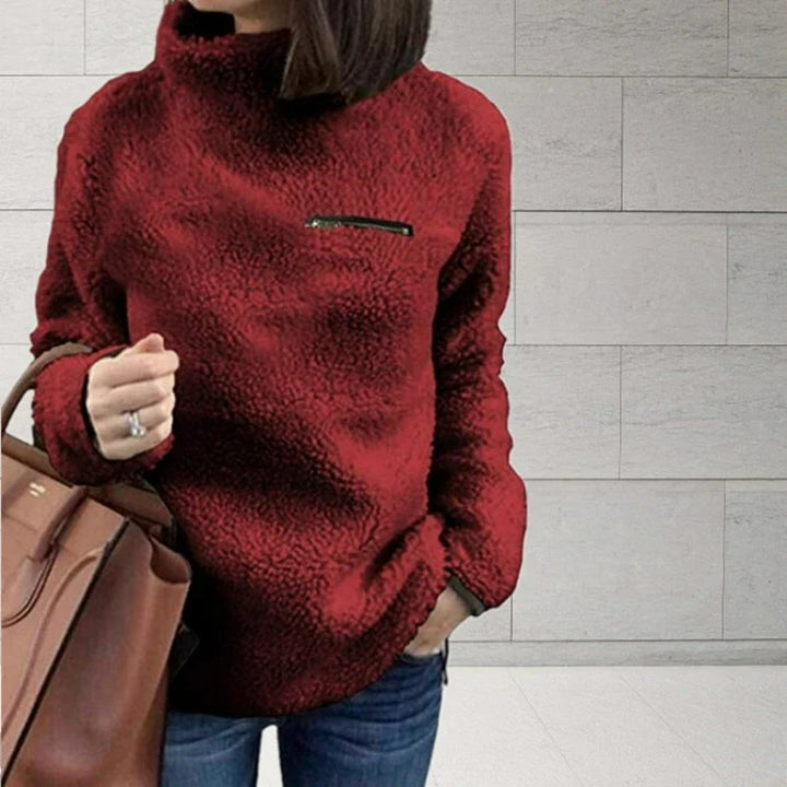 Marielys Sherpa Turtleneck Top