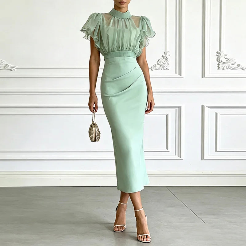 Alondra Figure Flattering Midi Dress