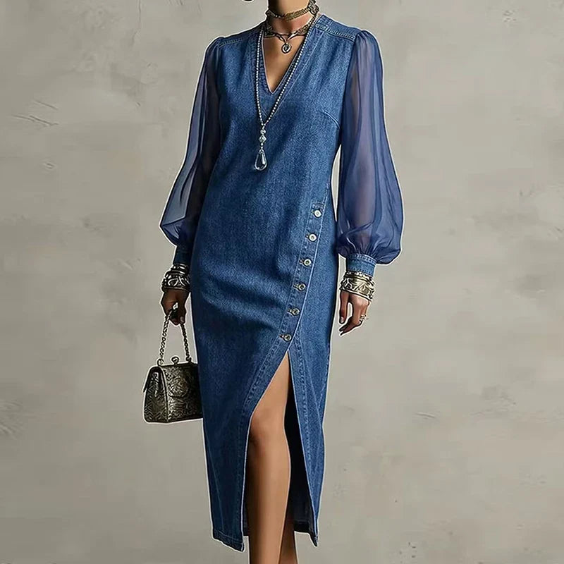 Ashlynn Denim Maxi Dress