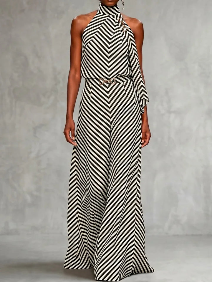 Cadence Striped Halter Trouser Set