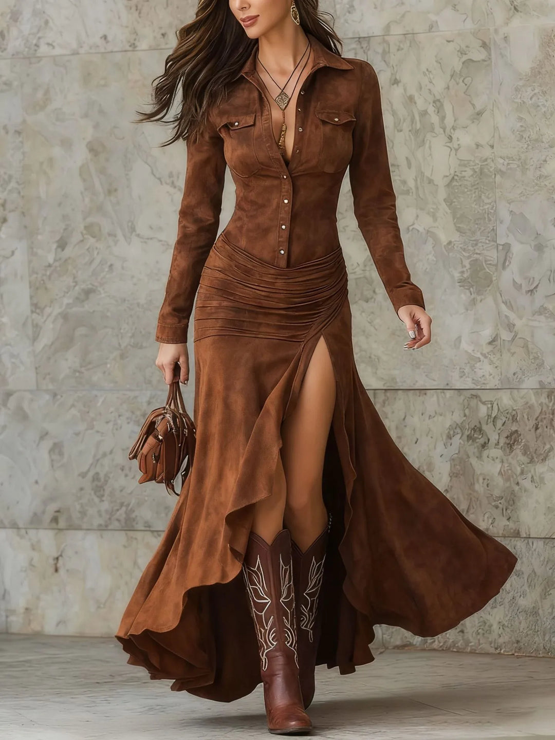 Sabrina Easy Movement Slit Dress