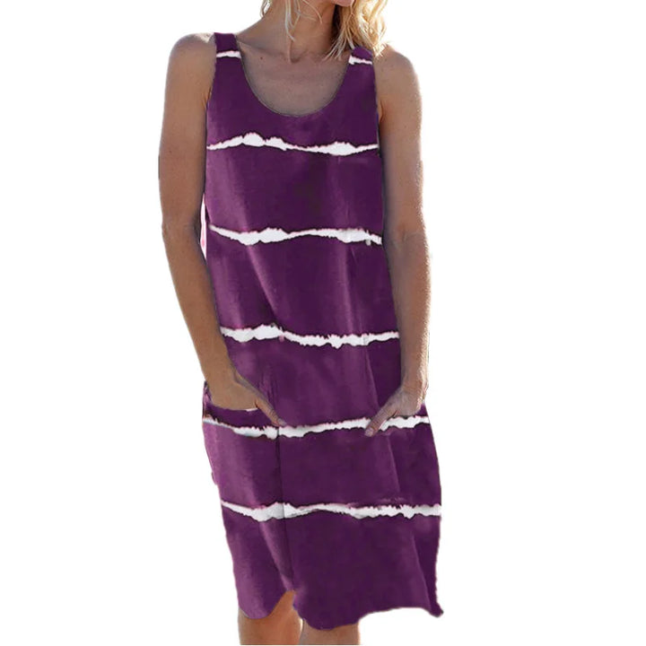 Amara Striped Tank Midi Dress