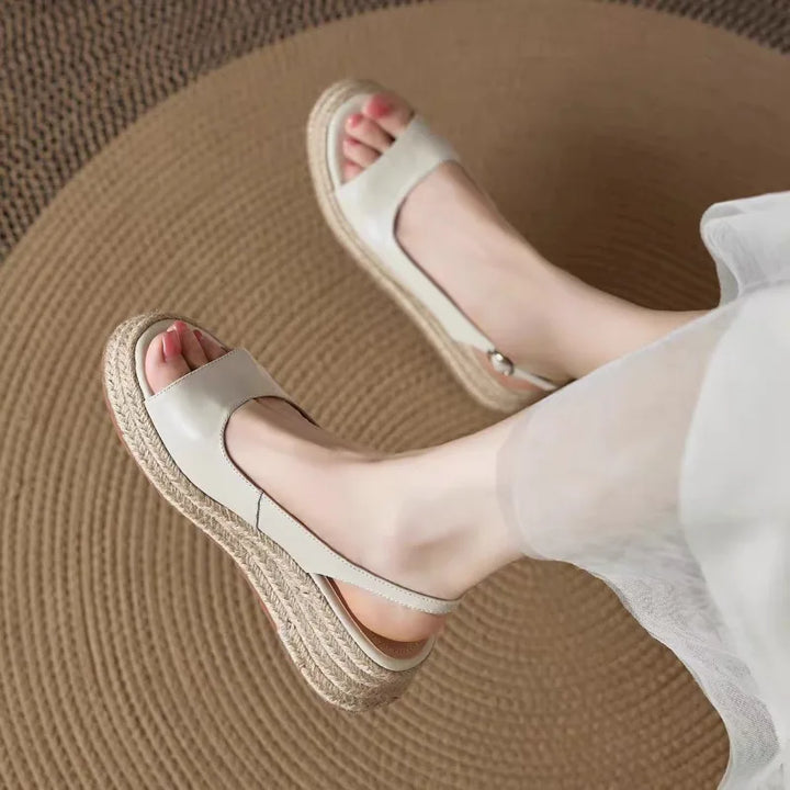 Macy Open Toe Espadrille Wedges