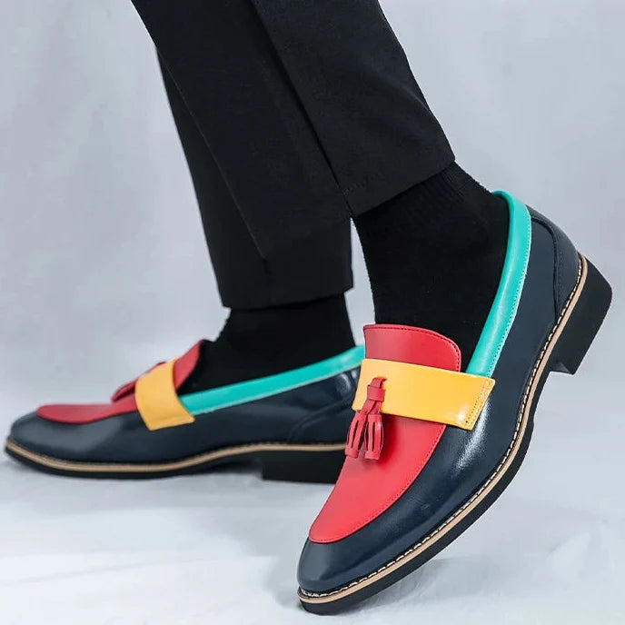 Mercer Colorblock Tassel Loafers