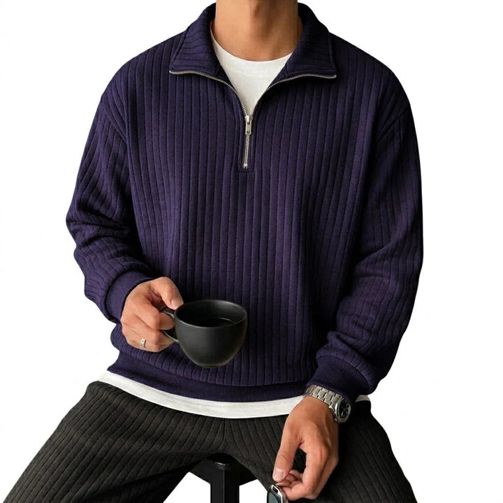 Griffin Ribbed Half Zip Pullover
