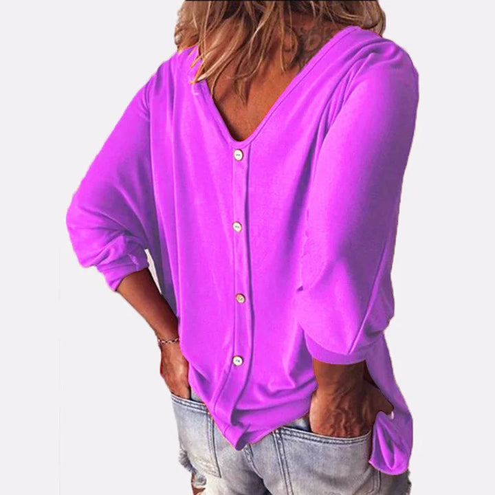 Giselle V-Neck Button Top