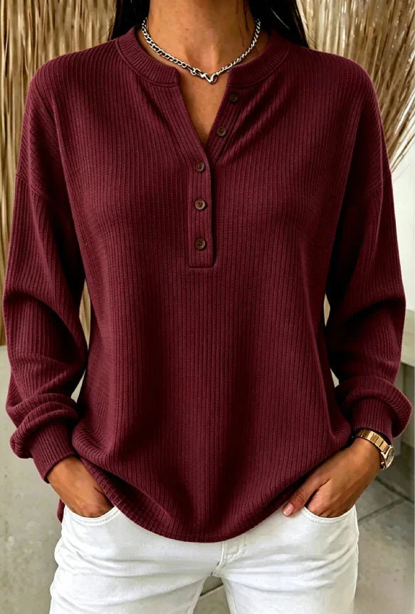 Harlowe Button Placket Henley