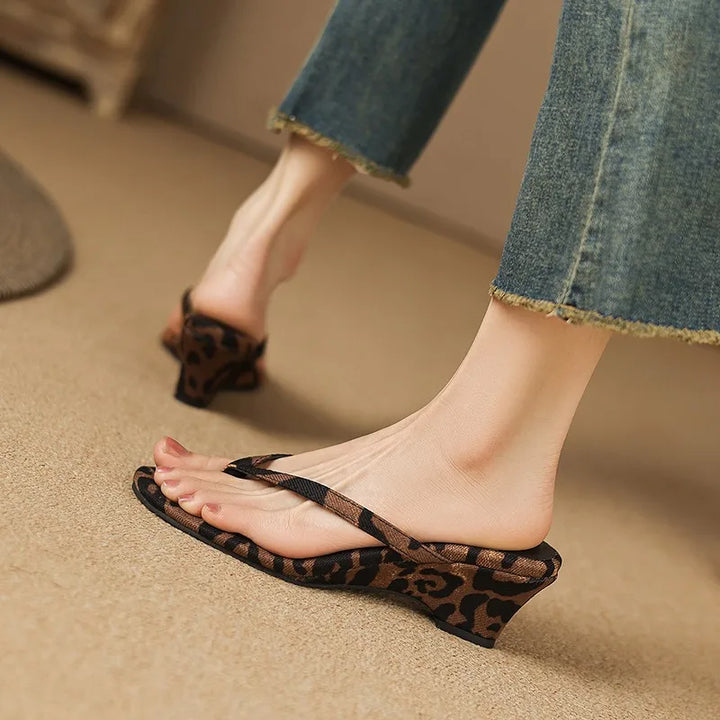 Elana Comfortable Wedge Flip Flops