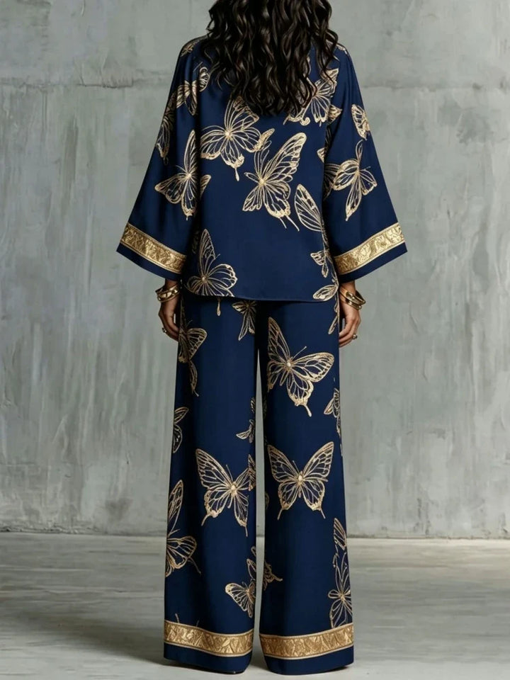 Grace Butterfly Print Lounge Set