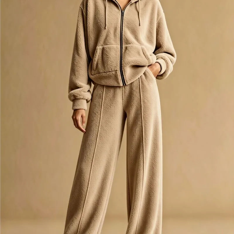 Micaela Fleece Wide Leg Sweatsuit