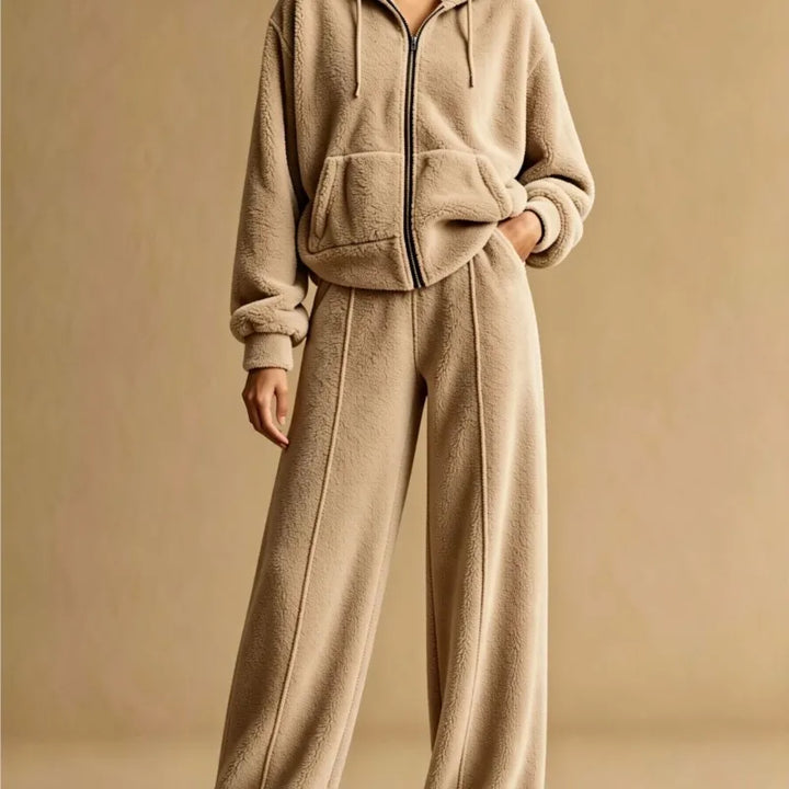 Micaela Fleece Wide Leg Sweatsuit